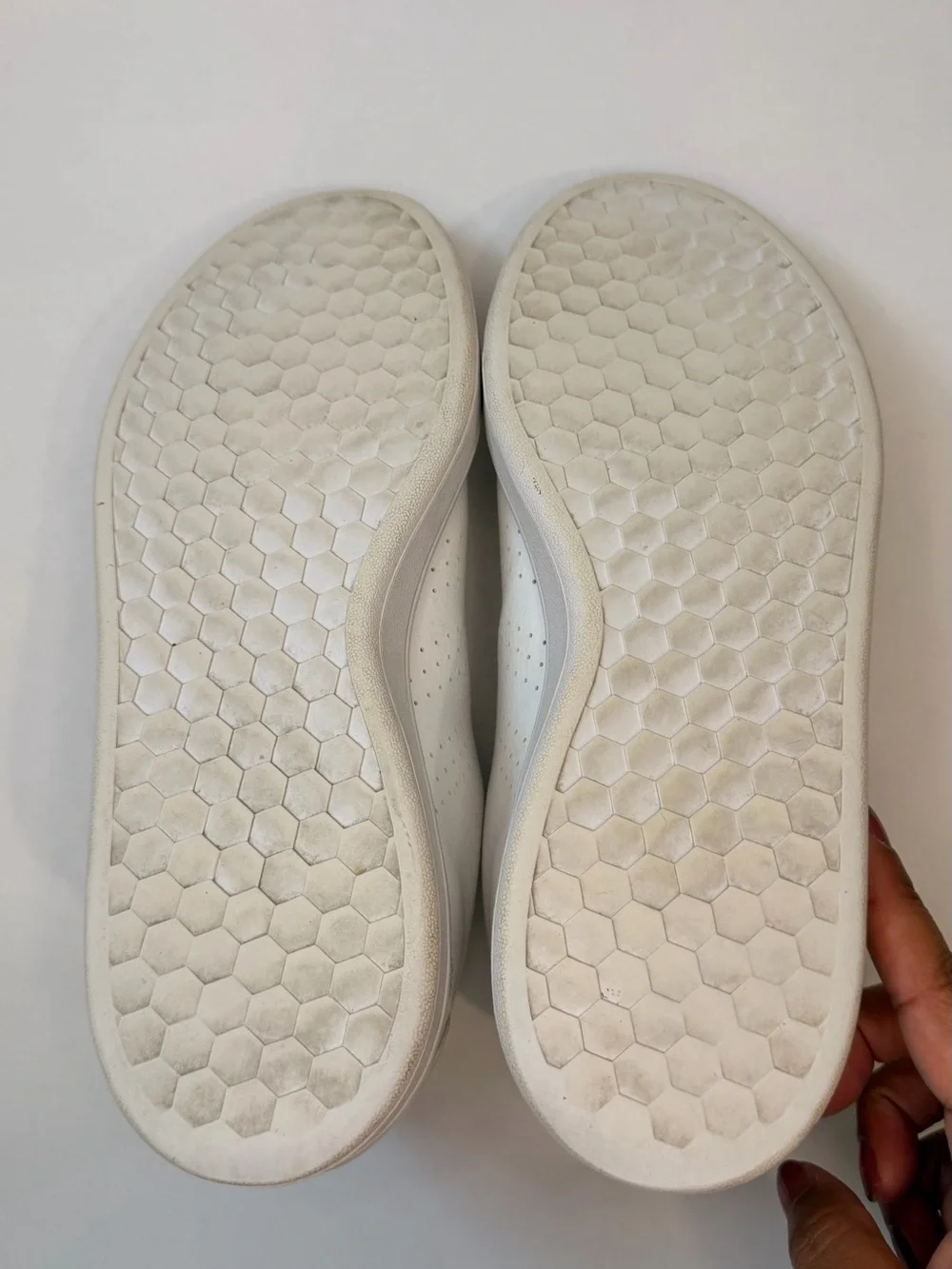 adidas Stan smith White Sneakers with gold Heel Trim sz women 10